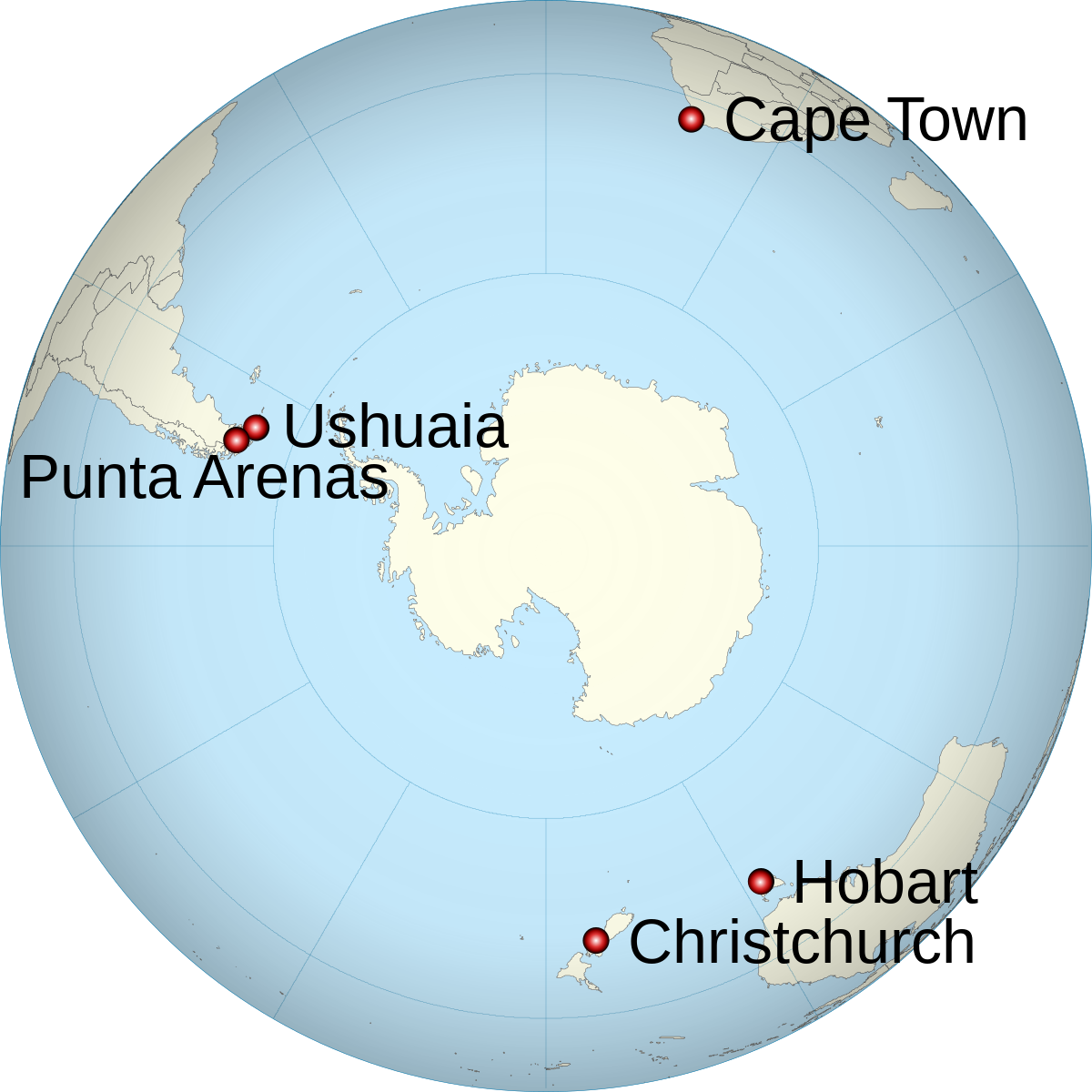 antarctic gateway cities