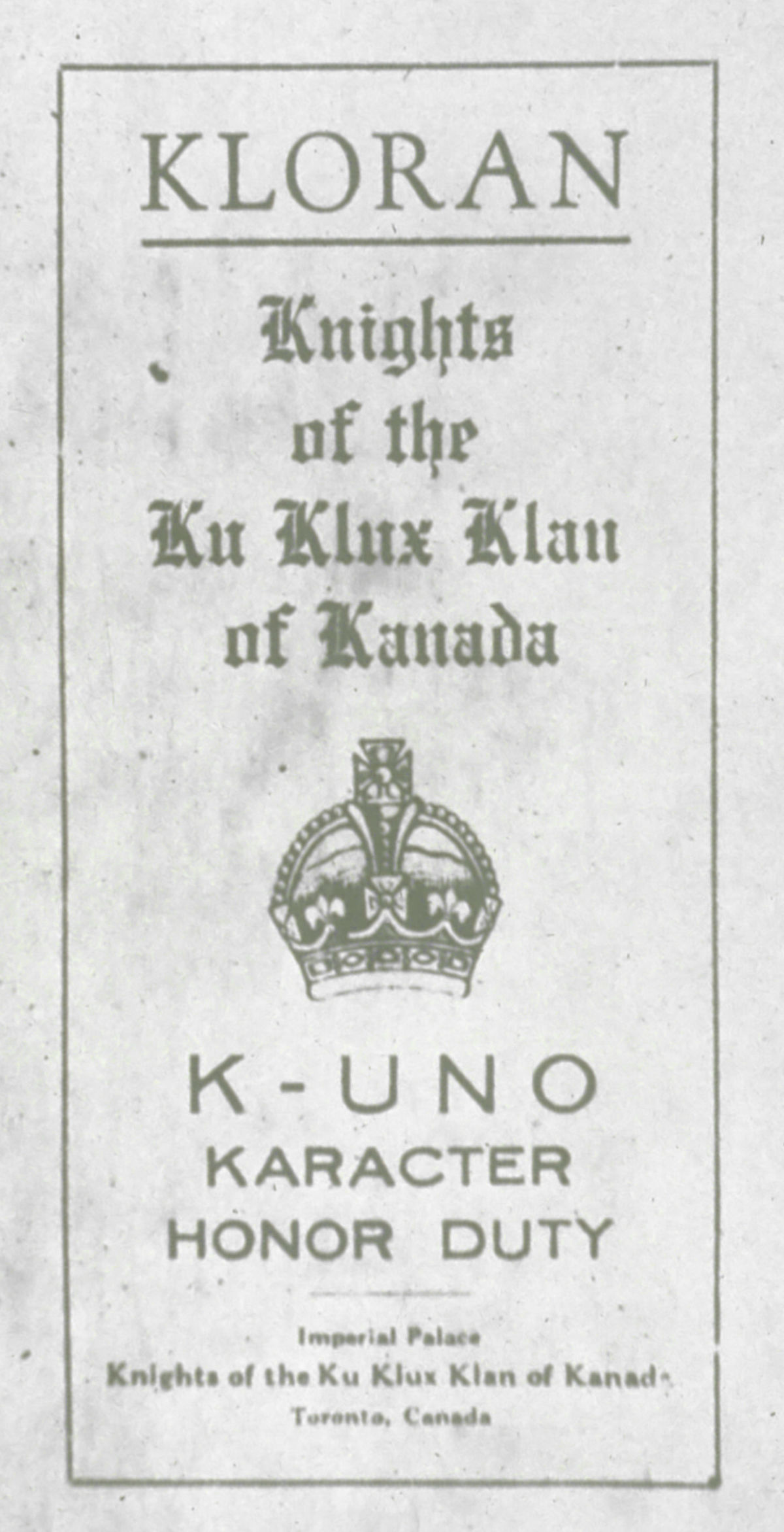 ku klux klan titles and vocabulary