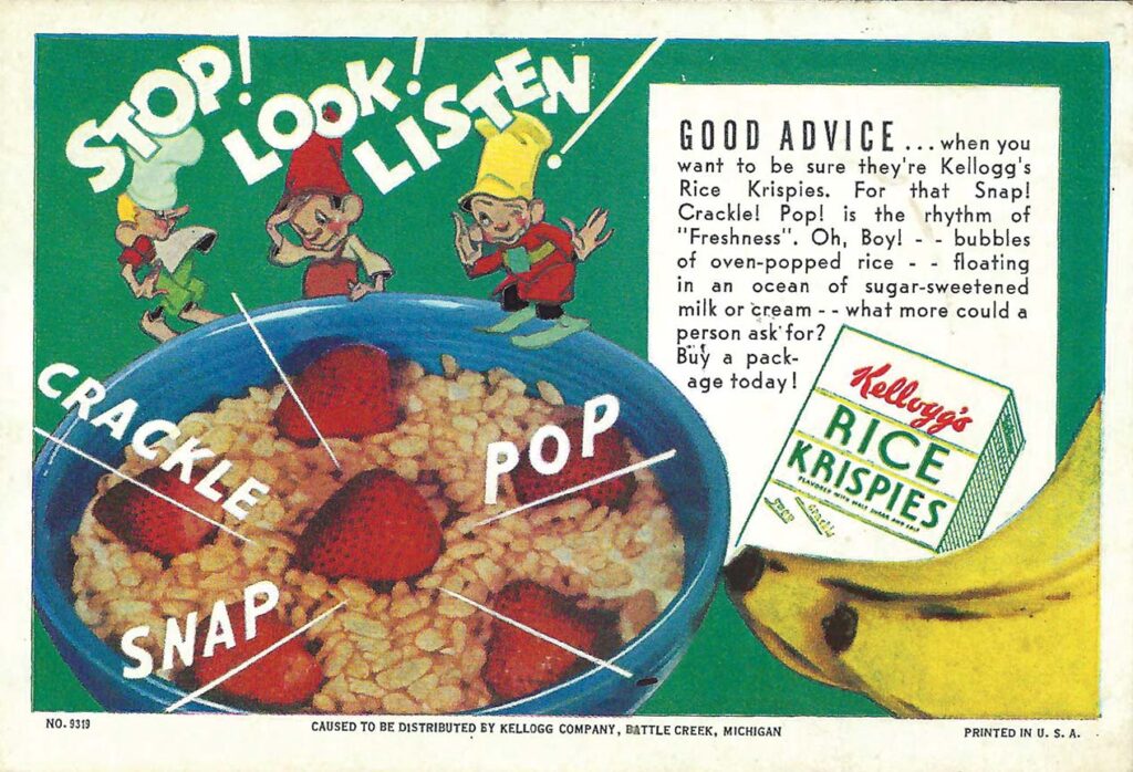 snap, crackle and pop