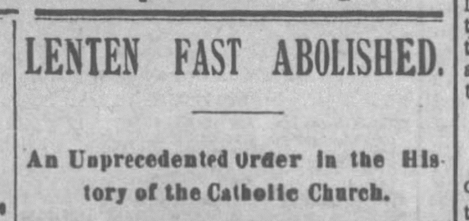 fasting and abstinence in the catholic church