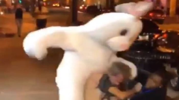 easter bunny fight