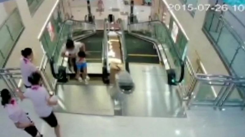 escalator accident