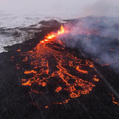 erupción volcánica en islandia