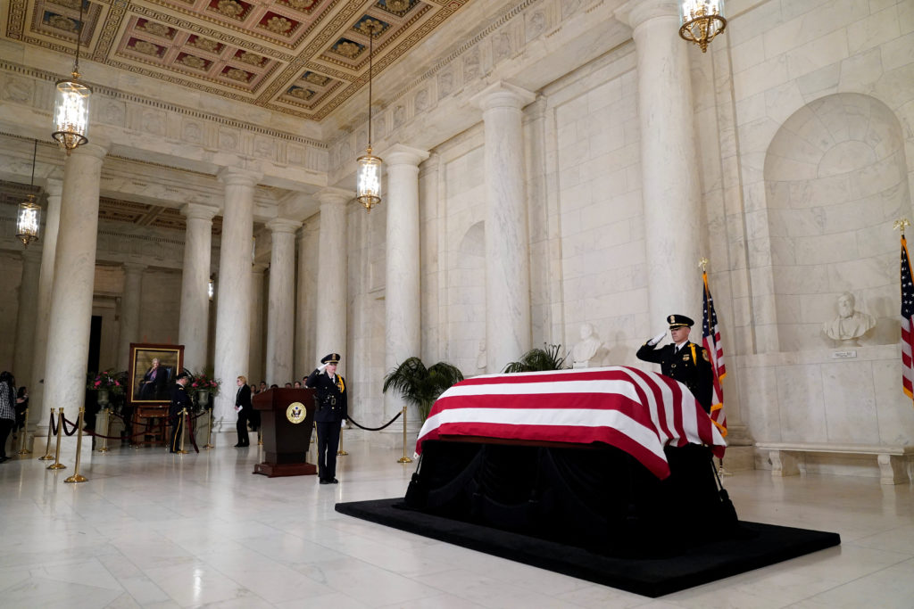 death and funeral of ruth bader ginsburg