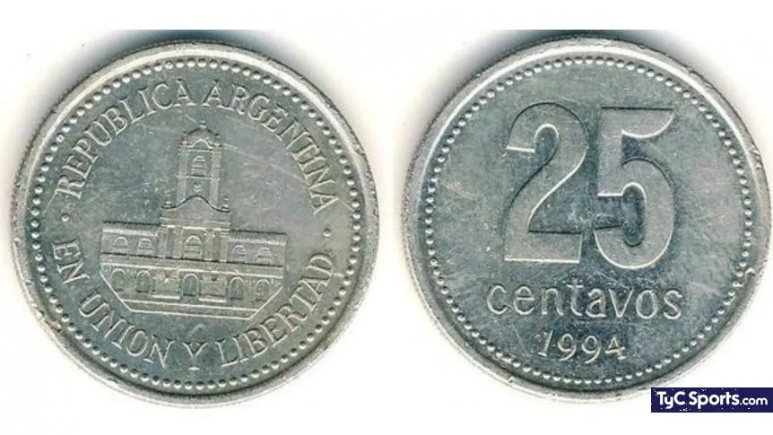 monedas de 25 centavos