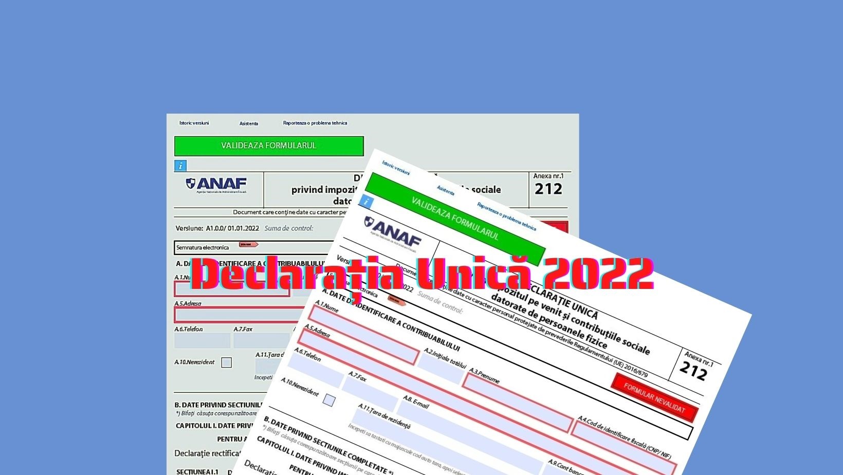 declaratie unica 2022