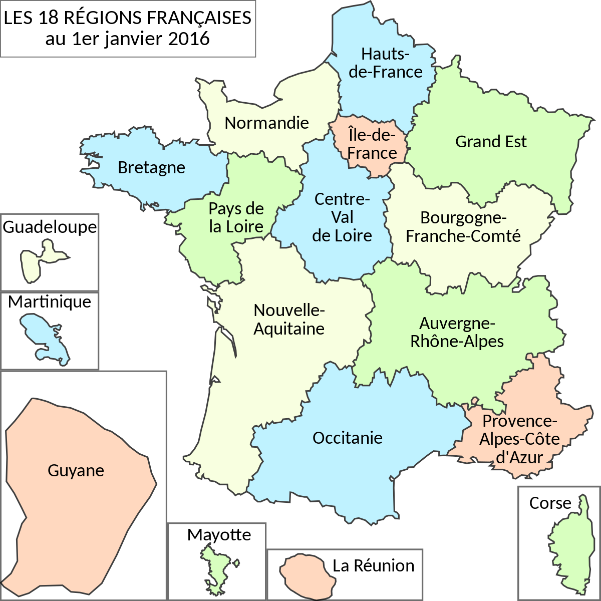 frankrikes regioner